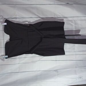 Strapless bodycon romper with pockets